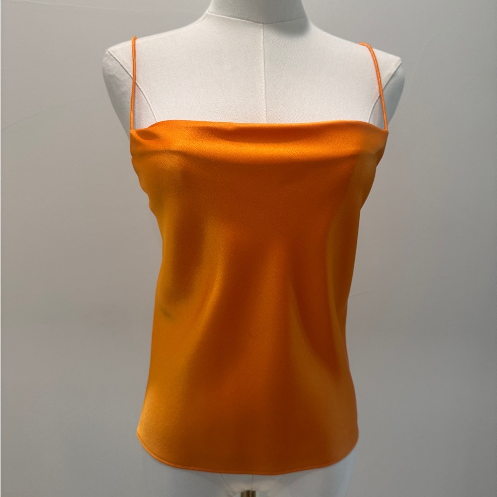 Orange Satin Cami Top